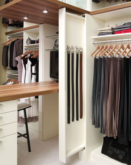 closet organization ideas - hidden belt storage