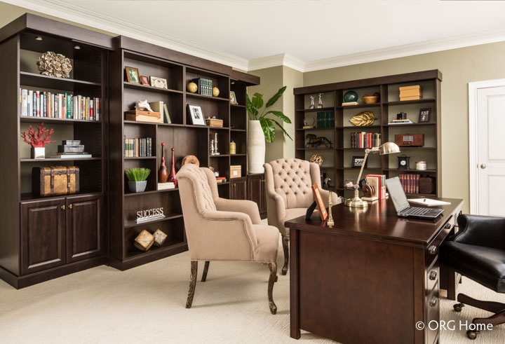 custom home library