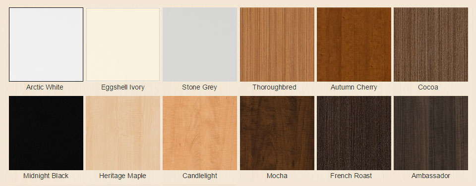 color swatches available in custom closet design process