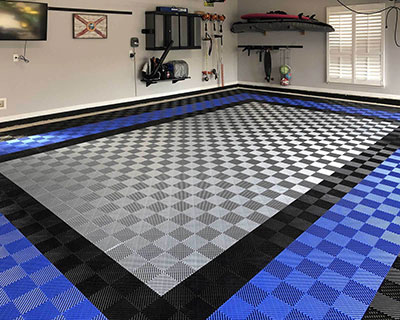 Stricklands custom garage flooring