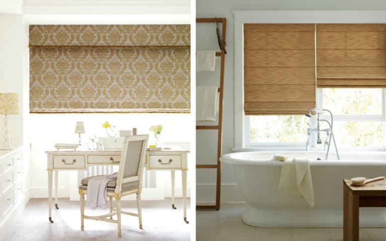 Roman Shades with Cordlock by Hunter Douglas and Roman Shades with EasyRise™ cord loop by Hunter Douglas