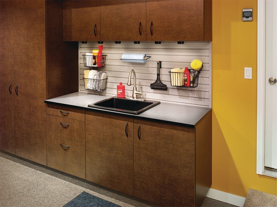 garage wall organizers from Strickland's Custom Garages Wilmington NC