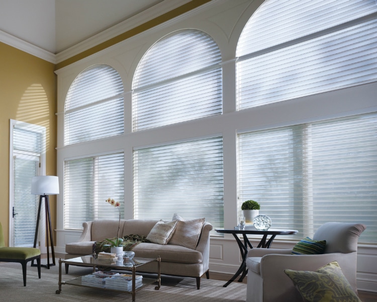 Eyebrow window treatments from Strickland's Home