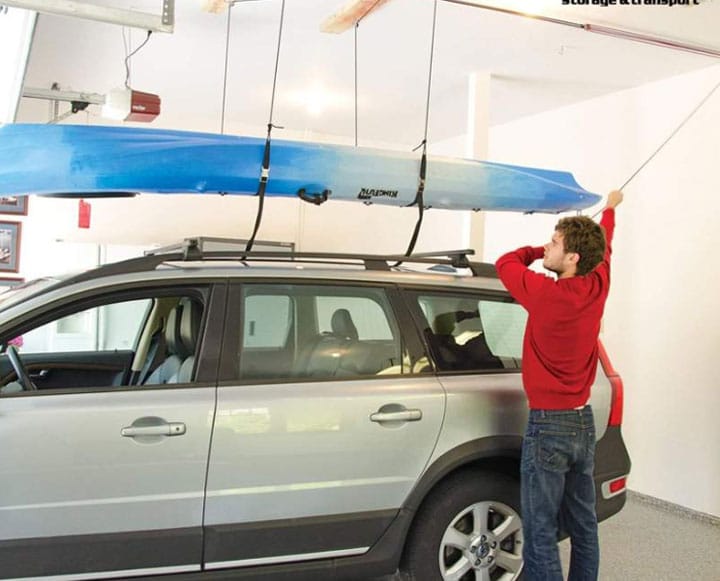 watercraft storage solutions on ceiling